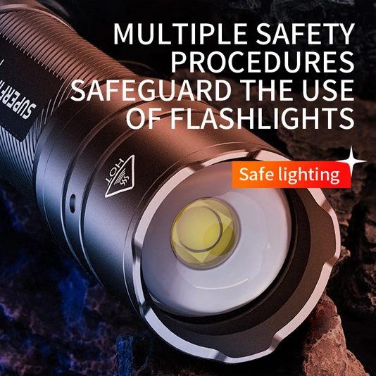 Superfire Đèn pin thu phóng dạng ống lồng F3-T 600 lumens chiến thuật