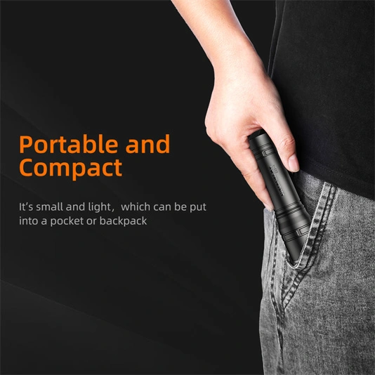 Đèn pin chiến thuật mini superfire S33-A 125 lumens sạc USB