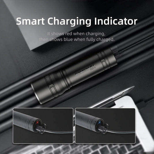 Đèn pin chiến thuật mini superfire S33-A 125 lumens sạc USB