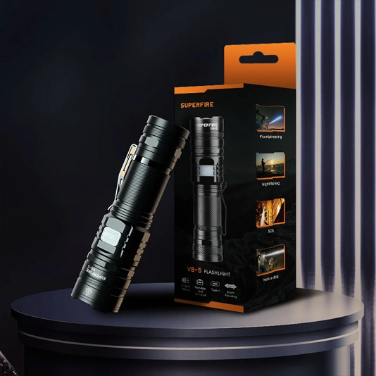 Đèn pin chiến thuật superfire V8-S 2000 lumens có thể sạc lại