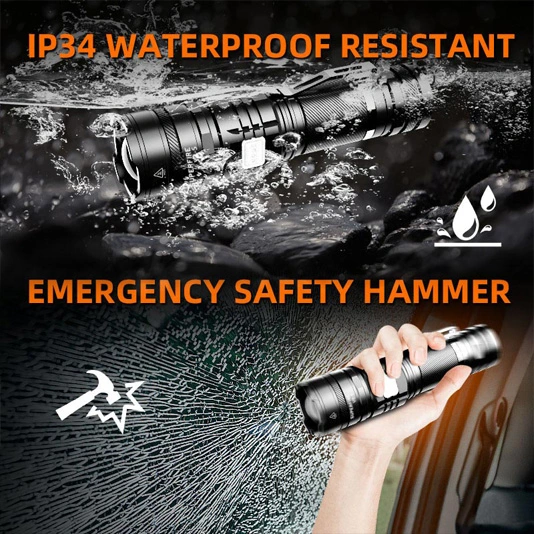 Đèn pin chiến thuật superfire V8-S 2000 lumens có thể sạc lại