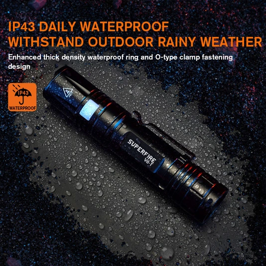 Superfire Đèn pin zoom bỏ túi V8-T đèn pin SOS