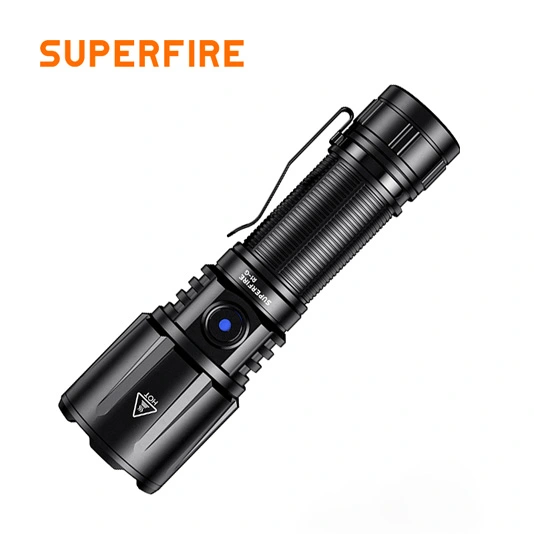 Superfire Đèn pin sạc được loại USB công suất cao có thể phóng to R1-G 2300 lumens
