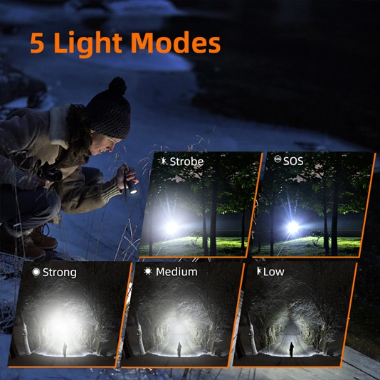 Đèn pin Led superfire X60-T 2000 lumens có thể thu phóng