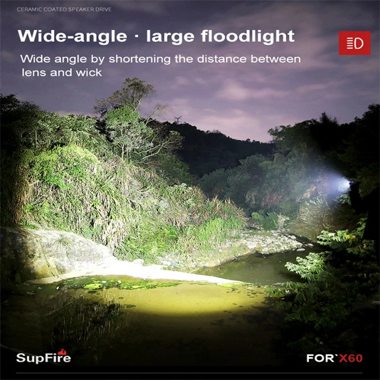 Đèn pin chiến thuật Zoom Mini superfire X60 850 lumens