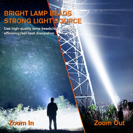 Superfire Đèn pin zoom bỏ túi V8-T đèn pin SOS