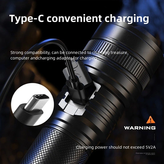 Superfire y26 2000 Lumens Đèn pin thu phóng tiêu cự thu gọn