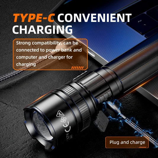 Đèn pin superfire Y25 600 lumens có thể thu phóng