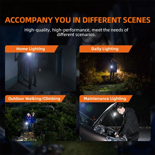 Superfire Đèn pin COB nam châm nhỏ ef01 470 lumens