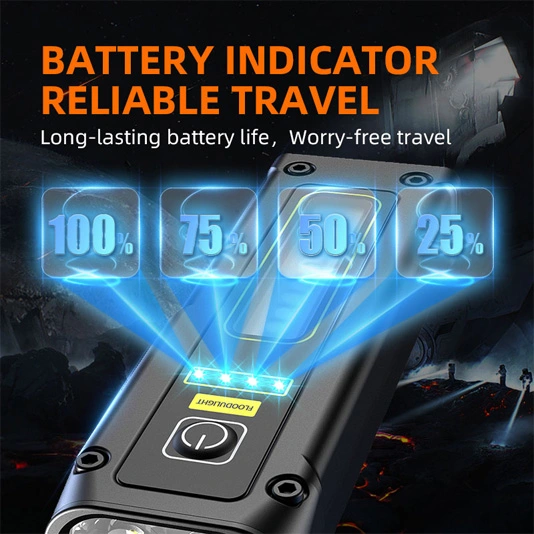 Superfire Đèn pin COB nam châm nhỏ ef01 470 lumens