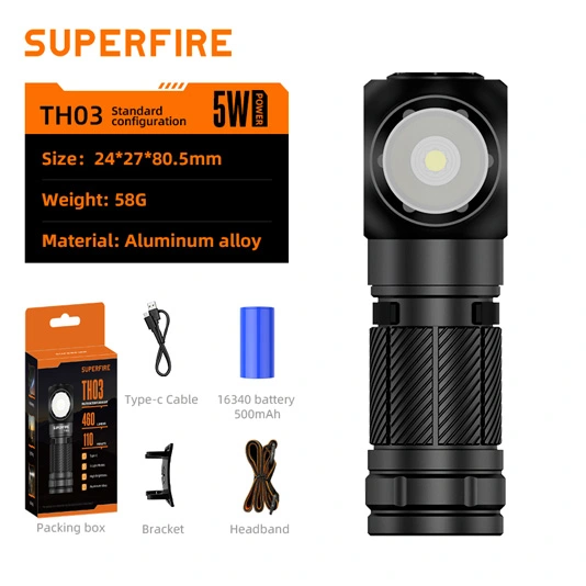 Đèn pin góc nhỏ superfire TH03