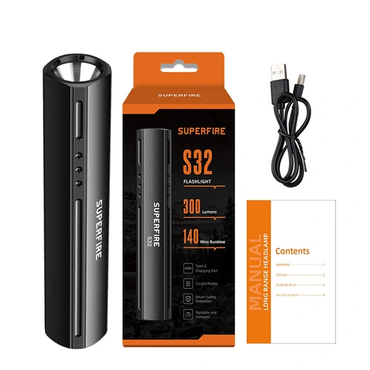 Đèn pin bỏ túi cỡ nhỏ superfire S32 500 lumens