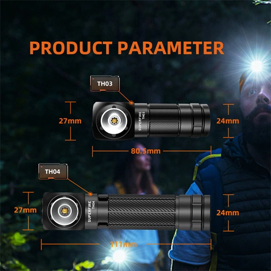 Đèn pin góc nhỏ superfire TH03
