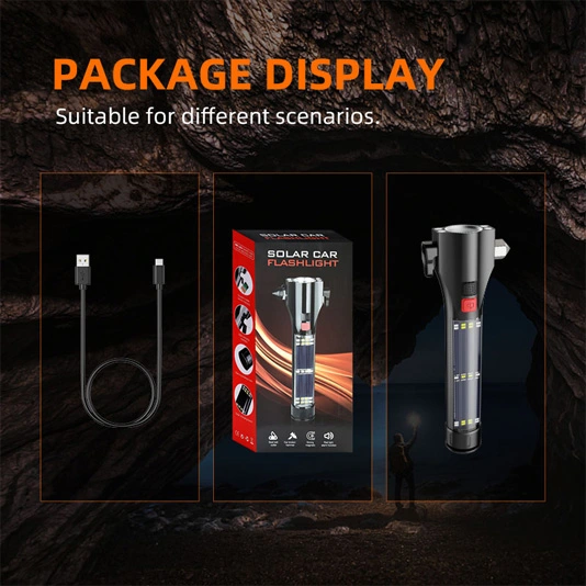 Superfire Đèn pin đa năng sạc năng lượng mặt trời D30