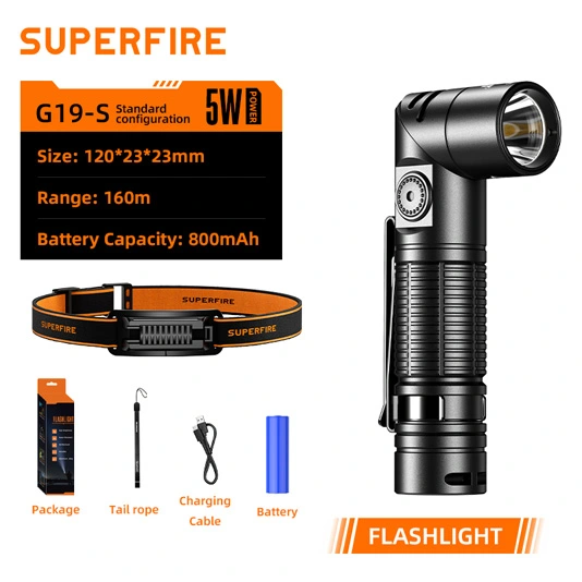 Đèn pin sạc từ tính superfire G19-S