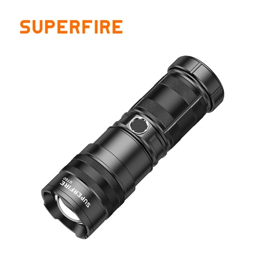 Superfire Đèn pin cầm tay công suất cao Thu phóng 1680 lumens GT60