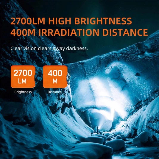 Superfire Đèn pin sạc LED có thể phóng to L3-P90 2700 lumens 36W