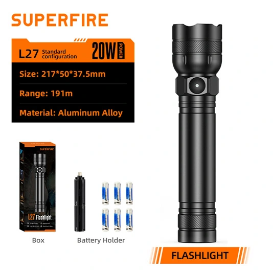 Đèn pin sạc siêu sáng superfire L27