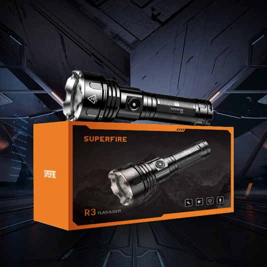 Superfire Đèn pin sạc dự phòng 36W R3-P90 2000 lumens