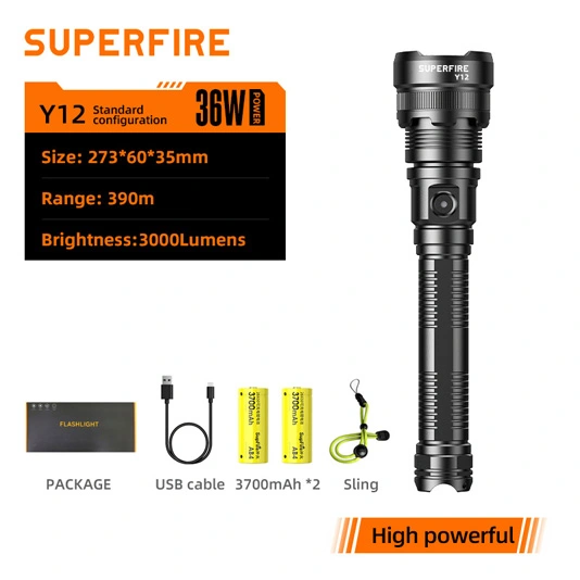 Đèn pin superfire Y12 P90 3000 lumens