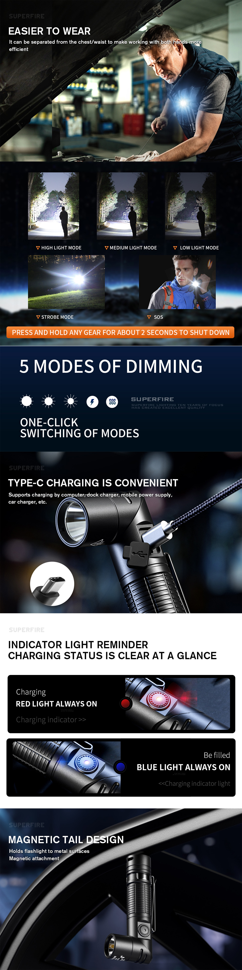 magnetic led rechargeable work light magnetic led rechargeable work light