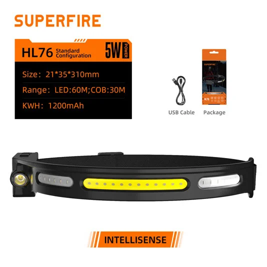 Đèn pha LED COB sạc được superfire hl76