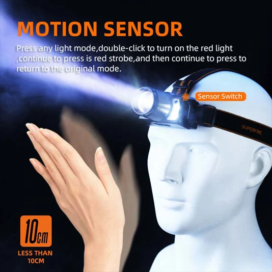 Đèn pha sạc siêu sáng superfire HL25