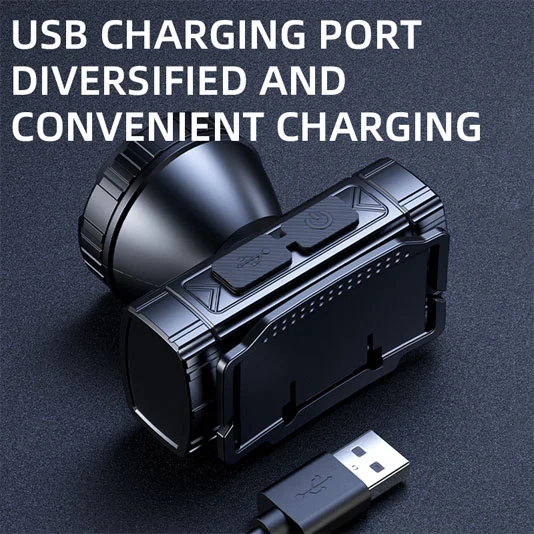 Superfire Đèn pha tầm xa sạc USB hl96