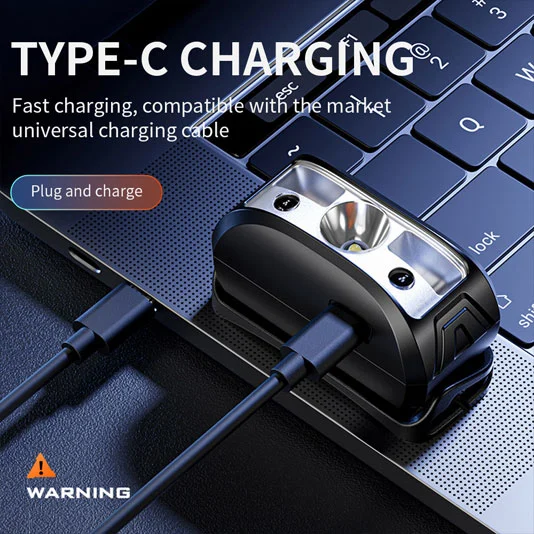 Đèn pha superfire HL05-K cảm biến nhẹ có thể sạc lại