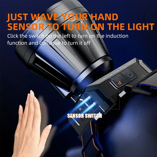 Đèn pha sạc được cảm biến chuyển động superfire hl82