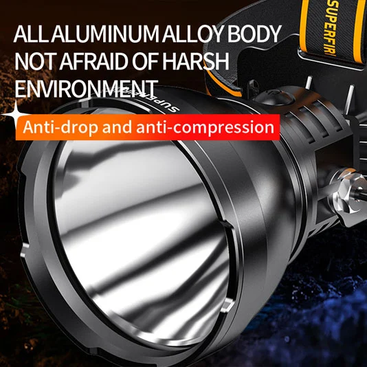 Đèn pha LED công suất cao superfire hl60 có thể sạc lại