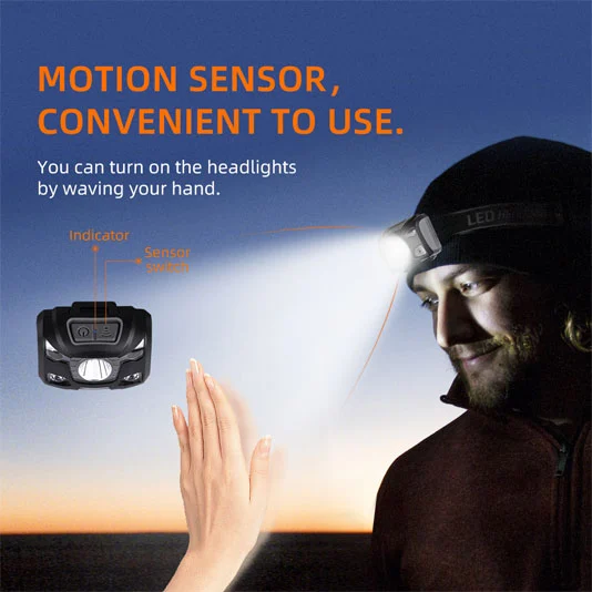 Đèn pha cảm biến chuyển động superfire hl78 250 lumens