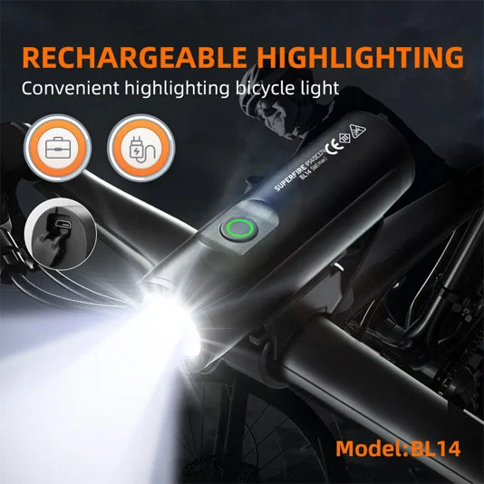 Đèn pha xe đạp superfire BL14 sạc được