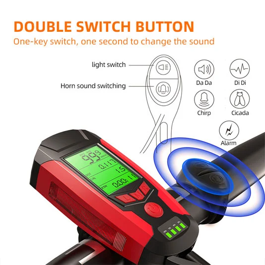 Đèn Xe Đạp superfire BM01 kèm còi