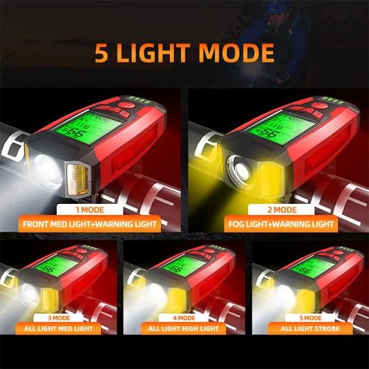 Đèn Xe Đạp superfire BM01 kèm còi