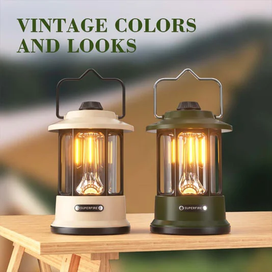 Superfire Đèn LED khẩn cấp có thể sạc lại T35 để mất điện