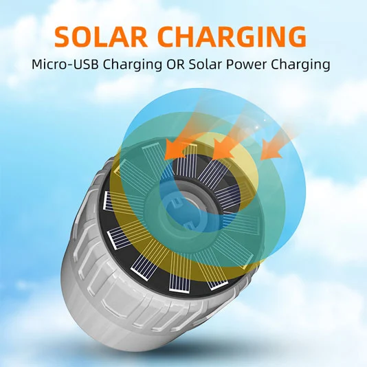 Superfire Đèn lồng Led cắm trại sạc năng lượng mặt trời T26-S