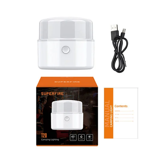 Đèn lồng cắm trại sạc lại được cổng USB T20 superfire