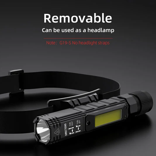 Đèn làm việc COB sạc được đa năng superfire G19 có đế từ tính