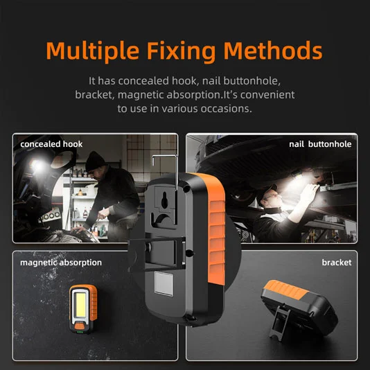 Superfire đèn LED làm việc cầm tay mini chống nước COB sạc được G21