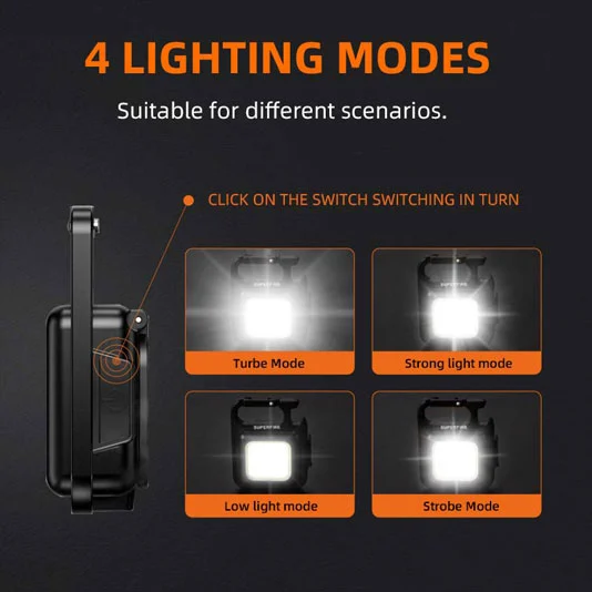 Đèn làm việc móc khóa superfire mx16 COB