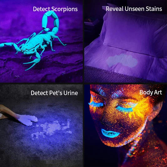 Superfire Đèn Pin Tia UV nhỏ cầm tay màu đen chống nước A5 395nm