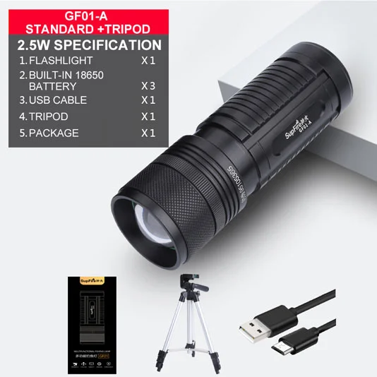 Đèn pin câu cá superfire GF01