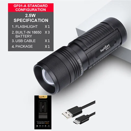 Đèn pin câu cá superfire GF01