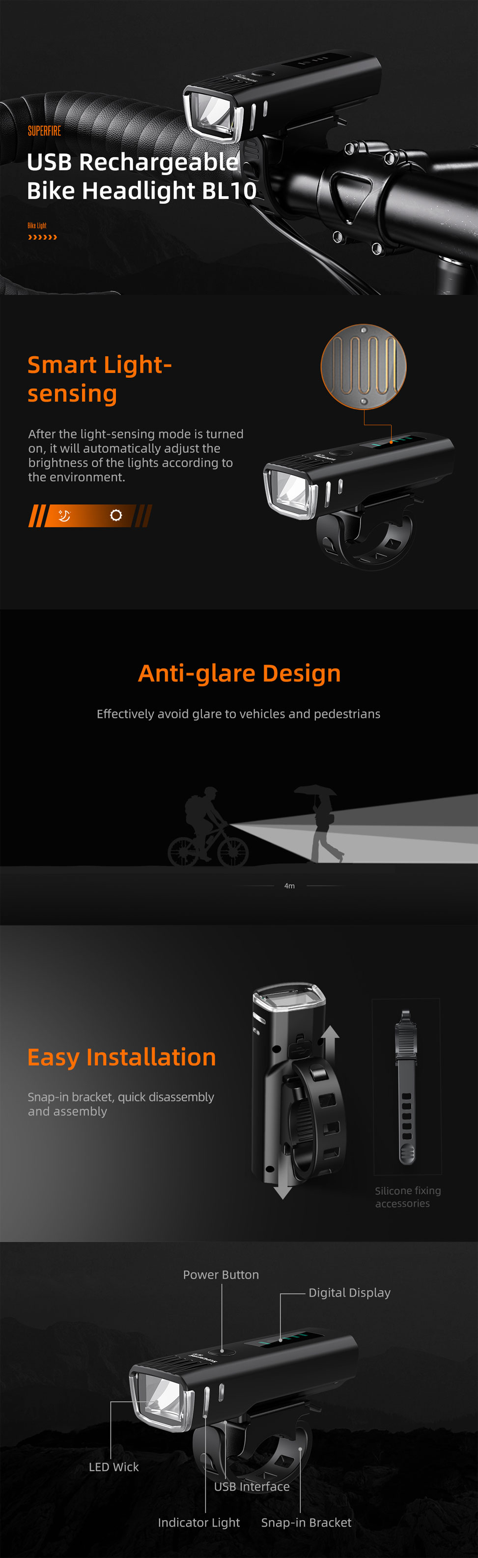 bicycle front fork light mount bicycle front fork light mount