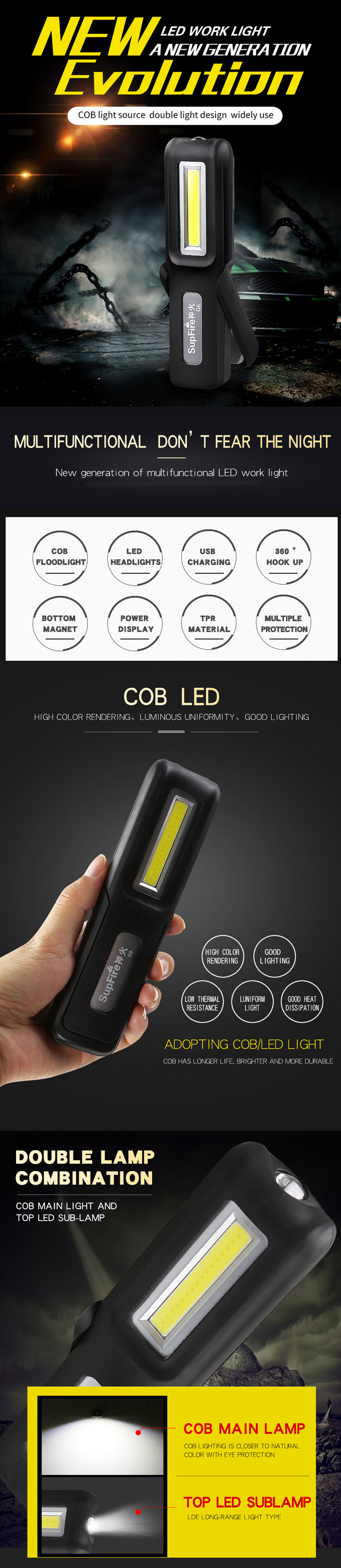 cob rechargeable light cob rechargeable light
