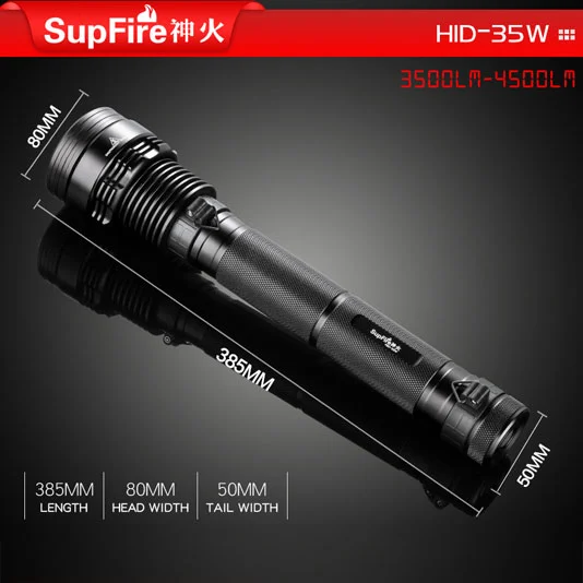 Superfire Đèn pin Xenon HID nhỏ 35W 3500 Lumen