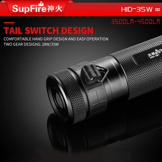 Superfire Đèn pin Xenon HID nhỏ 35W 3500 Lumen