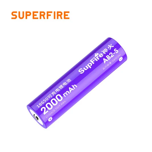 Superfire AB2-S 18650 pin 2000mAh 3.7 volt pin lithium có thể sạc lại