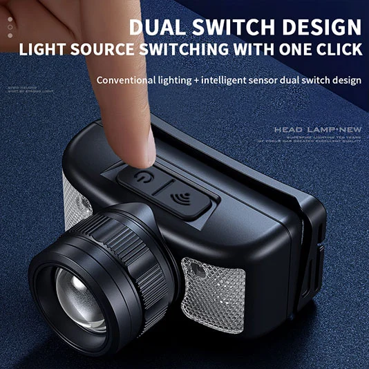 Đèn pha superfire hl91 310 lumen với đèn trắng và đỏ